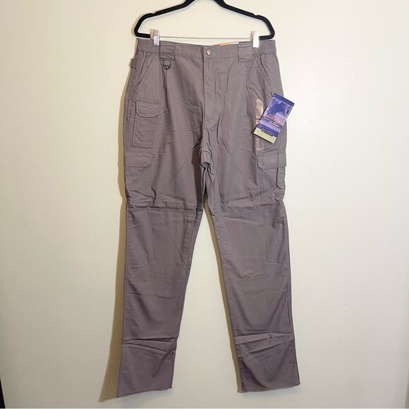 5.11 Tactical Men's Gray Multi Pocket Performance Cargo Pant Size 38 NWT - Picture 1 of 16